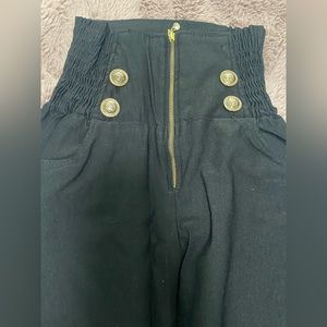 Gold detailed black dress pants / slacks
